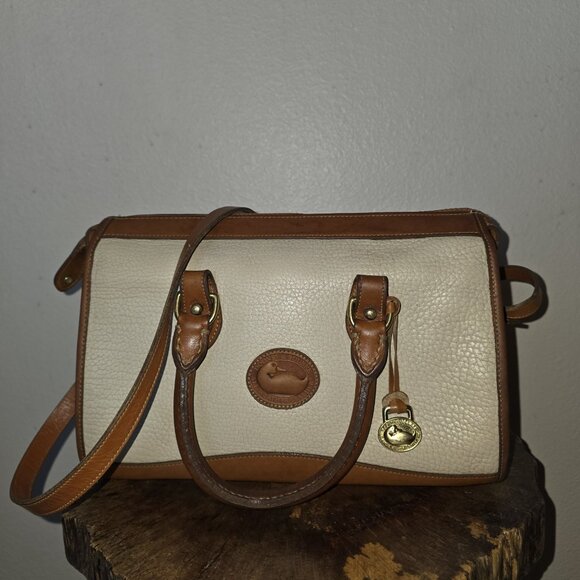Vintage Dooney & Bourke All Weather Leather Satchel Crossbody USA Authenticated - Picture 7 of 16